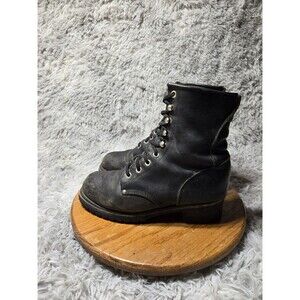 Georgia Boot Mens Size 9.5M Logger 8" Black Oil Res Lace Up Mid Calf Boot G8120